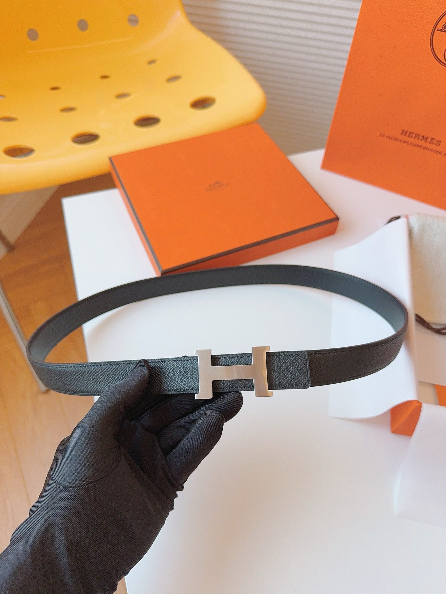 Hermès EPSOM 24mm Calfskin double-sided belt view 2
