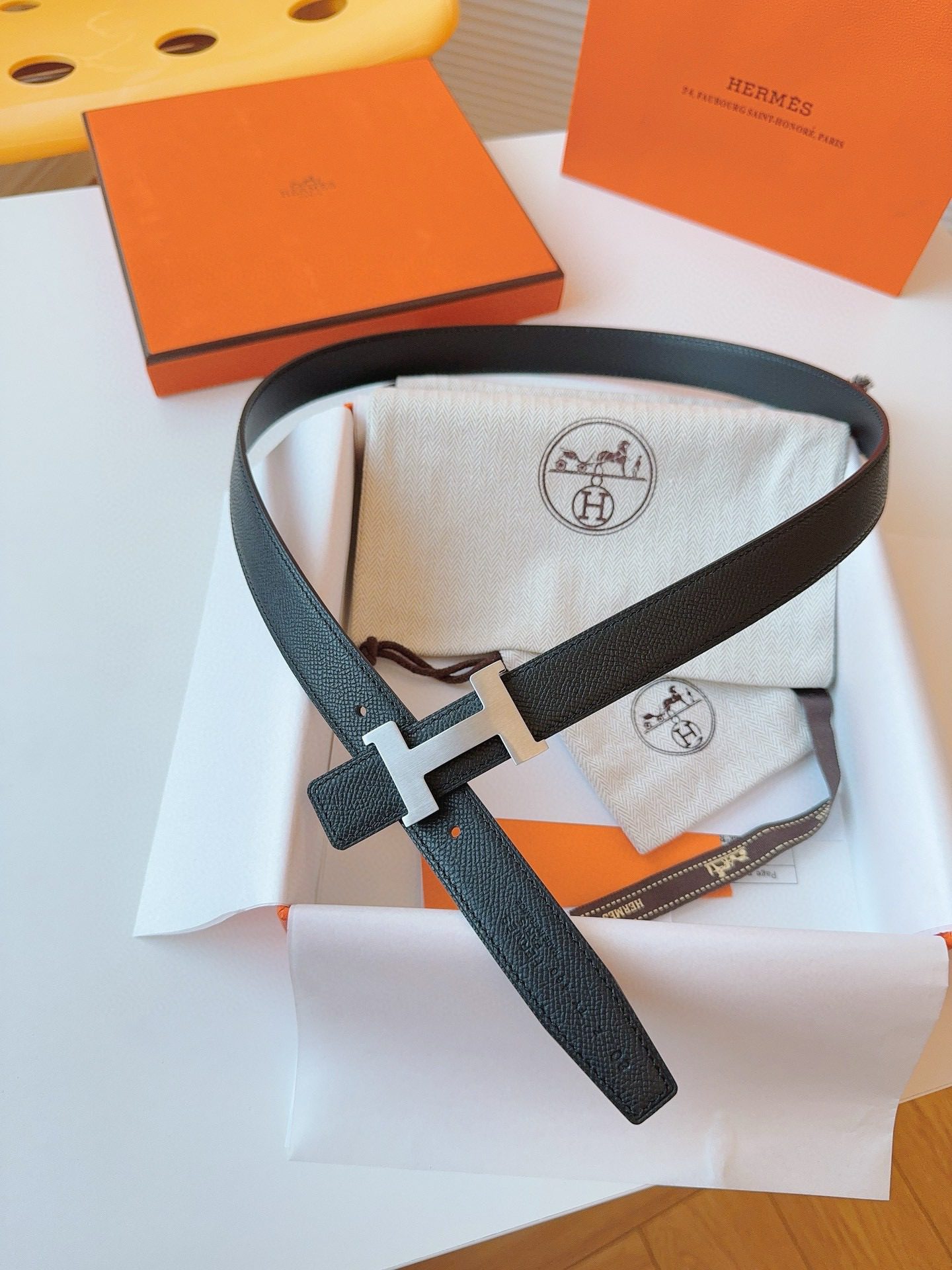Hermès EPSOM 24mm Calfskin double-sided belt view 4