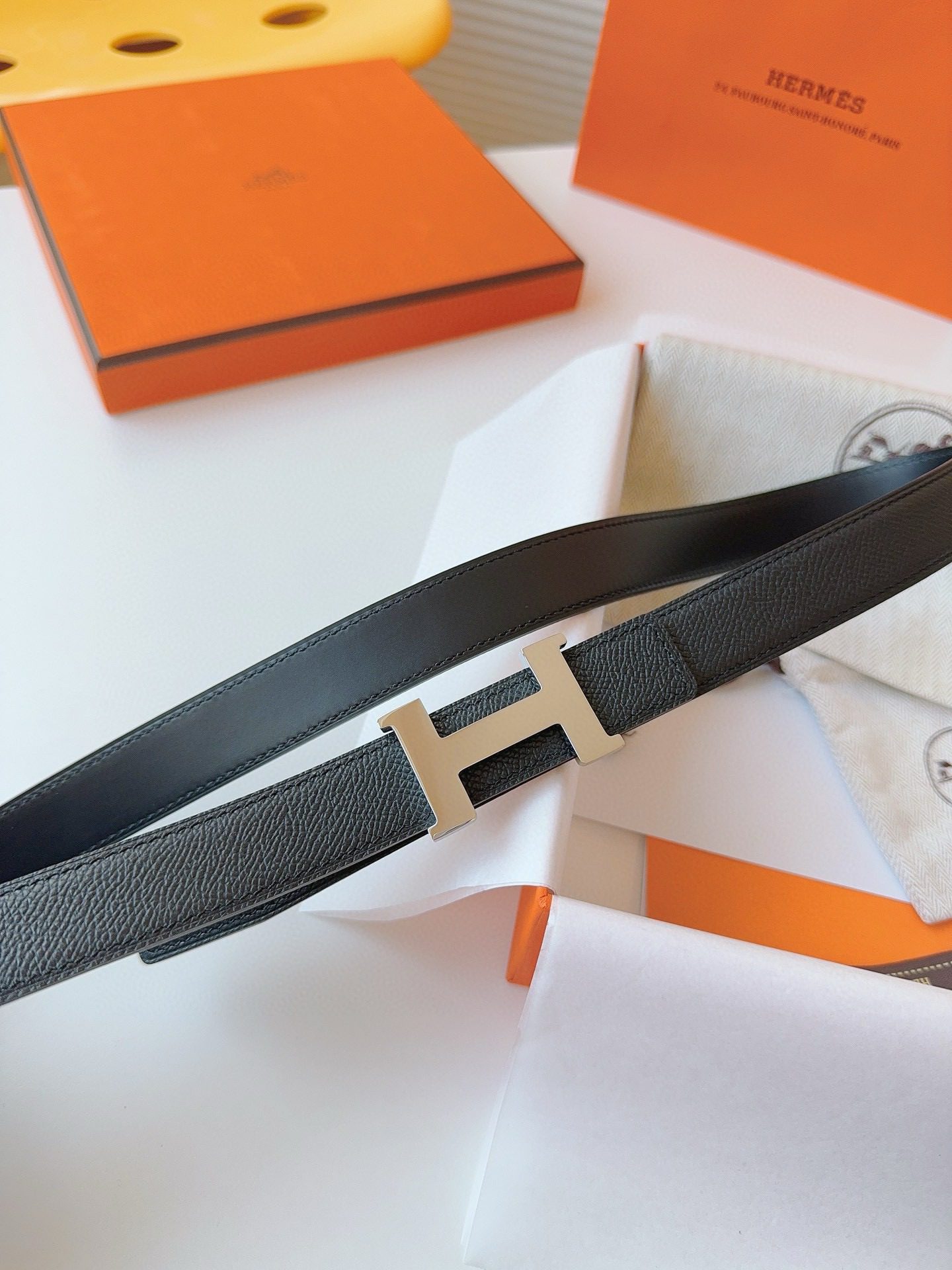 Hermès EPSOM 24mm Calfskin double-sided belt view 3