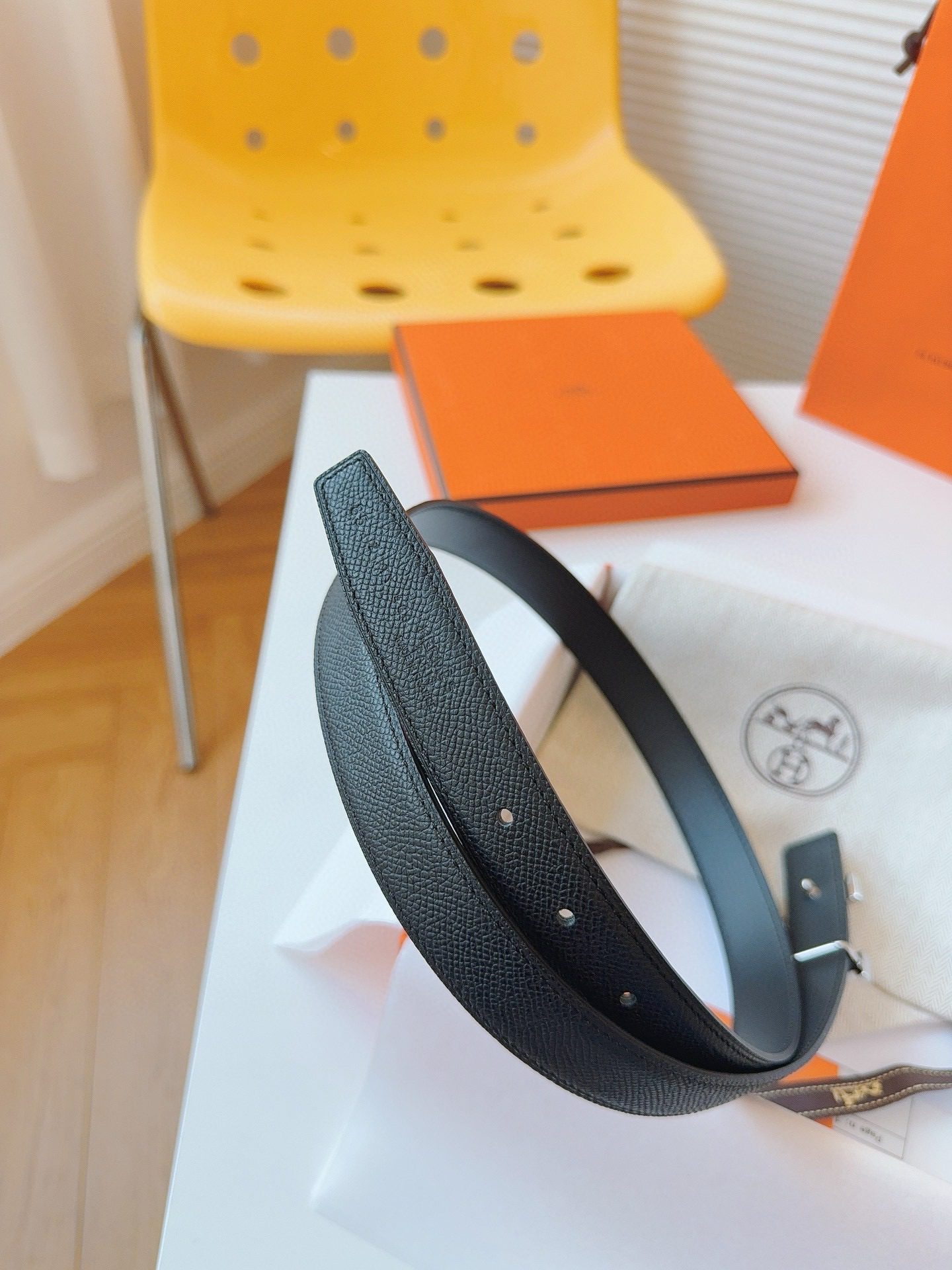 Hermès EPSOM 24mm Calfskin double-sided belt view 8